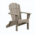 Sedia Adirondack da giardino Inqavron in legno grigio tortora, schienale inclinato, dimensioni 88x76x98 cm, comoda e elegante.