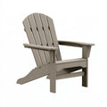 Sedia Adirondack Inqavron effetto legno grigio tortora per esterno, dimensioni 80x90x98 cm, seduta comoda e resistente
