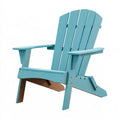 Sedia Adirondack in legno azzurro per esterno, stile rustico, dimensioni 98x76x92 cm, marca Inqavron.